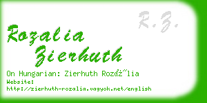 rozalia zierhuth business card